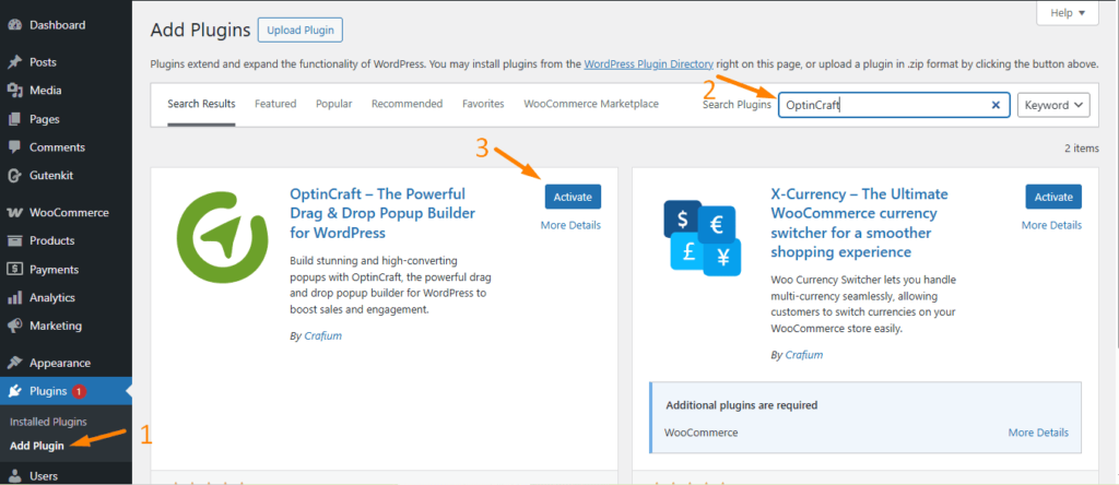 Installing and Setting Up OptinCraft