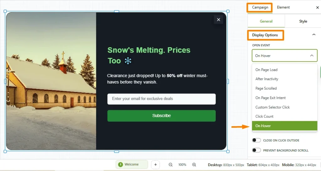 How to Show an On-Hover Popup