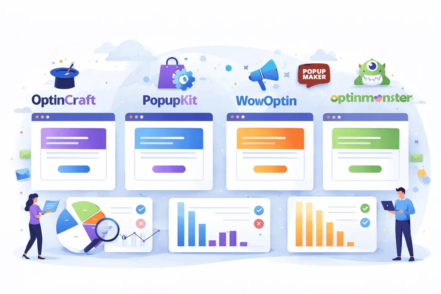 OptinCraft Vs Popupkit Vs WowOptin Vs Popup Maker Vs OptinMonster: Which Is The Best?