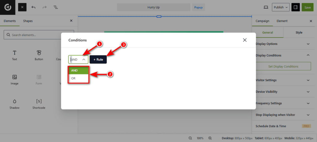 Campaign Display Condition