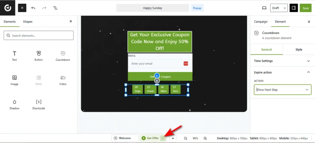 How to Create a Multi-Step Popup Campaign