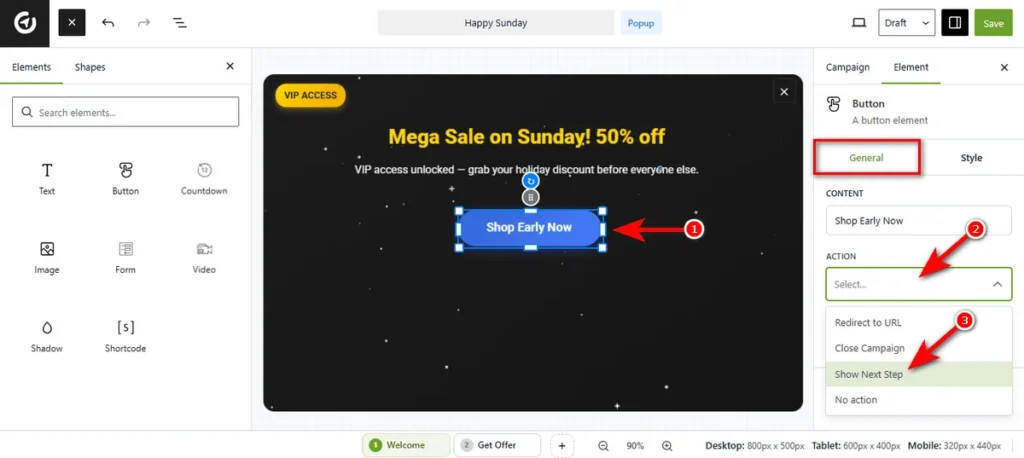 How to Create a Multi-Step Popup Campaign