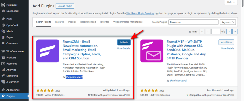 How to Integrate FluentCRM with OptinCraft
