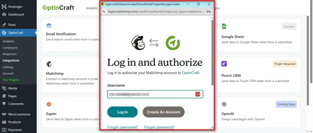 How to Integrate MailChimp with OptinCraft