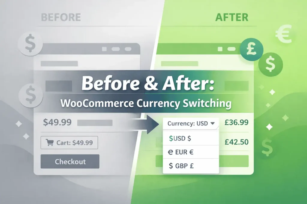 Before & After: WooCommerce Store With and Without Currency Switching